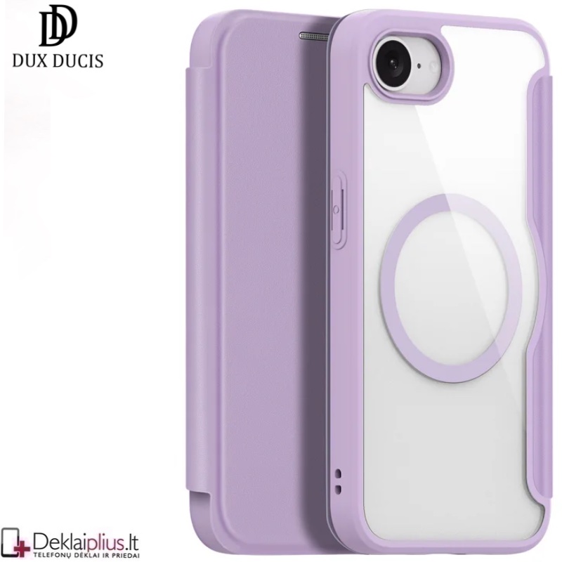 Dux Ducis Skin X Pro dirbtinos odos dėklas su magsafe - violetinis (Apple Iphone 16e/Iphone 17e) Dux Ducis Skin X Pro dirbtinos odos dėklas su magsafe - violetinis (Apple Iphone 16e/Iphone 17e)